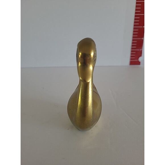 Vintage Metal Brass Swan Figurine Paperweight MCM - Picture 3 of 6